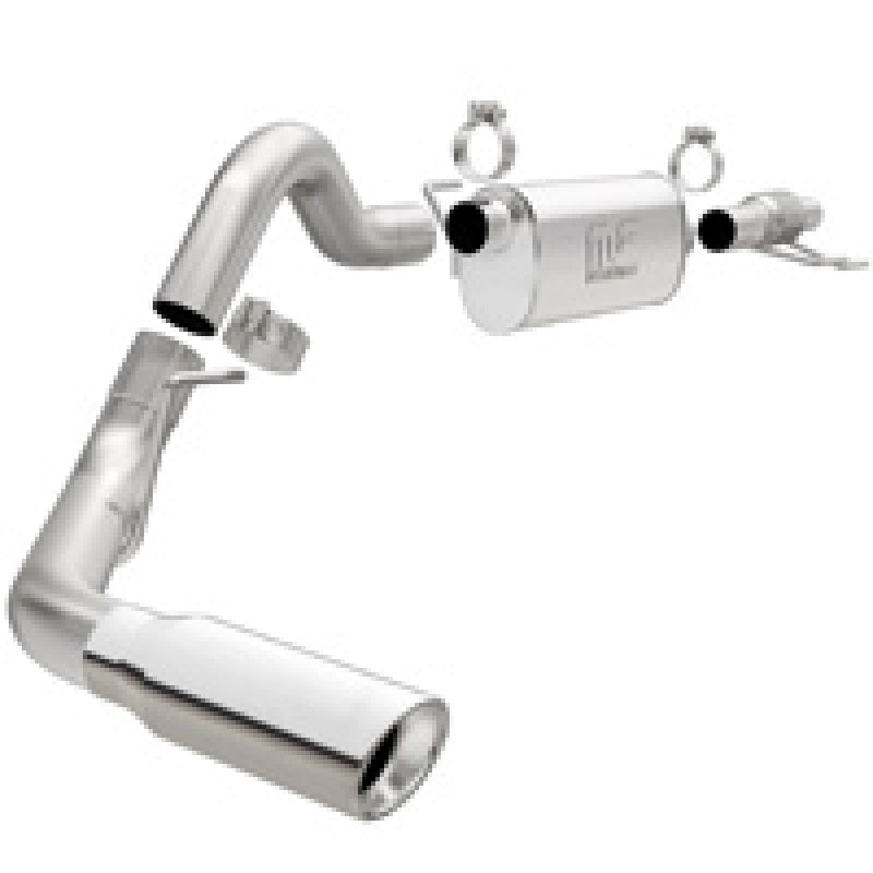 MagnaFlow Cat-Back, SS, 2.5/3in, Single Psgr Side Polished 4in Tip 2015 Ford F150 2.7L V6T Ext Cab - mag19052