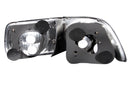 ANZO 1996-2000 Honda Civic Taillights Black - anz221062