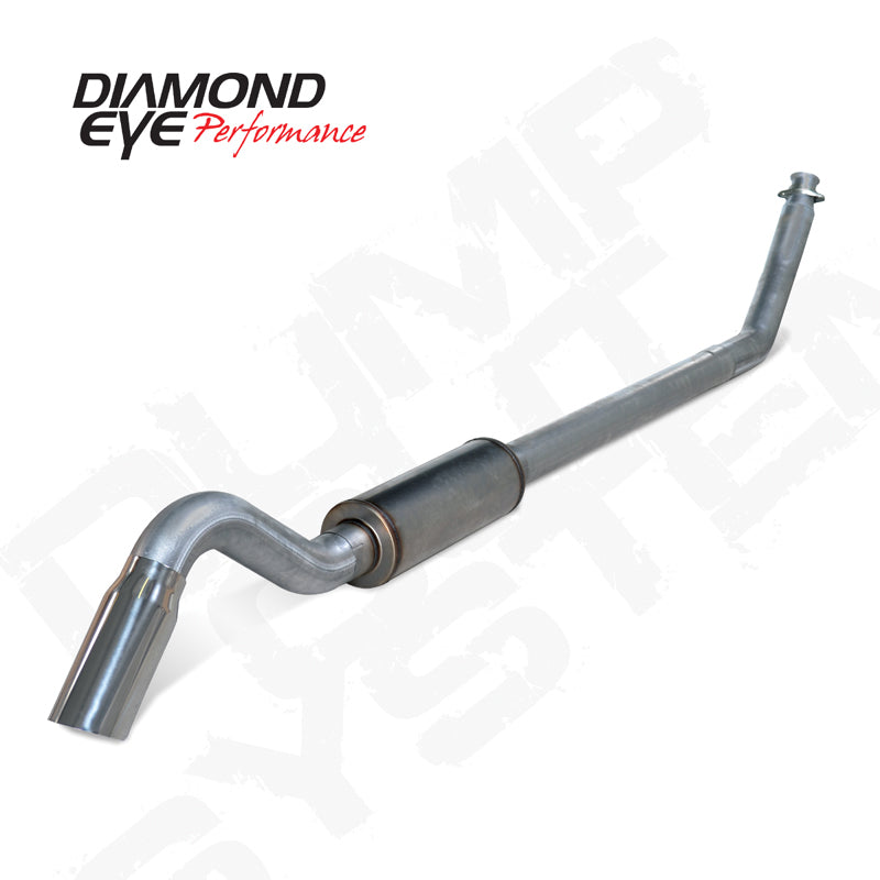 Diamond Eye 4in SS TURBO BACK SGL DUMP OUT 94-02 DODGE INCLUDING TIP - depK4212S-TD