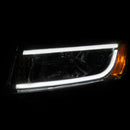 ANZO 2014-2015 Jeep Grand Cherokee Projector Headlights w/ Plank Style Design Chrome - anz111328