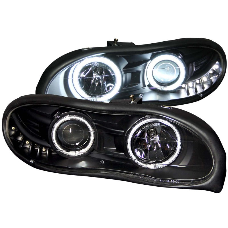 ANZO 1998-2002 Chevrolet Camaro Projector Headlights w/ Halo Black - anz121160
