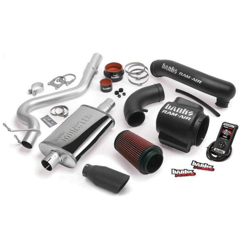 Banks Power 04-06 Jeep 4.0L Wrangler Unlimited Stinger System - SS Single Exhaust w/ Black Tip - gbe51336-B