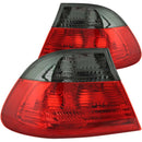 ANZO 2000-2003 BMW 3 Series E46 Taillights Red/Smoke - Outer - anz221202