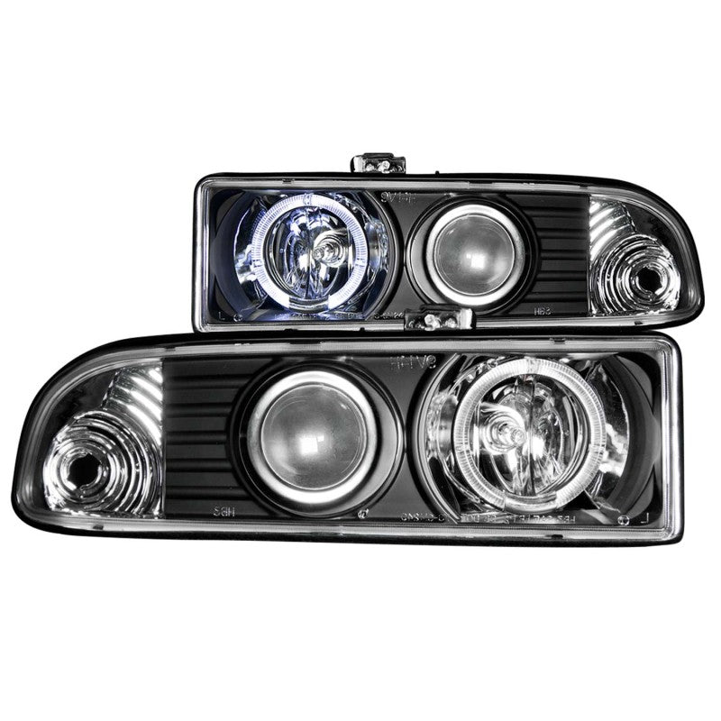 ANZO 1998-2005 Chevrolet S-10 Projector Headlights w/ Halo Black - anz111015