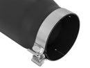 aFe Power MACH Force-Xp 5in In x 6in Out x 15in L Bolt-On 409 SS Exhaust Tip - Black - afe49T50601-B15