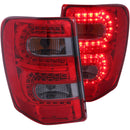 ANZO 1999-2004 Jeep Grand Cherokee LED Taillights Red/Smoke - anz311180