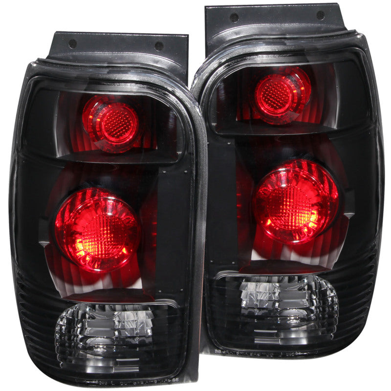 ANZO 1998-2001 Ford Explorer Taillights Black - anz211084