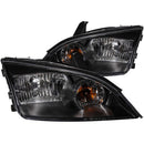 ANZO 2005-2007 Ford Focus Crystal Headlights Black - anz121229