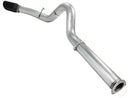 aFe Atlas 5in DPF-Back Aluminized Steel Exh Sys Ford Diesel Trucks 11-14 v8-6.7L td wrinkled blk tip - afe49-03055-B