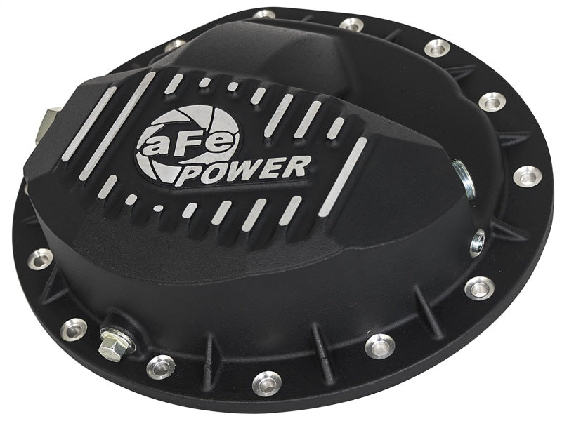 aFe Power Pro Series Rear Differential Cover Black w/Machined Fins 16-17 Nissan Titan XD(AAM 9.5-14) - afe46-70362