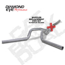 Diamond Eye KIT 4in CB MFLR REPLACMENT PIPE DUAL AL: 2006-2007.5 CHEVY/GMC 6.6L 2500/3500 - depK4124A-RP