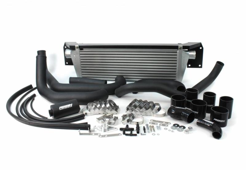 Perrin 08+ WRX FMIC Black Boost Tubes w/ Black Silicone - paPSP-ITR-436-2BK/BK