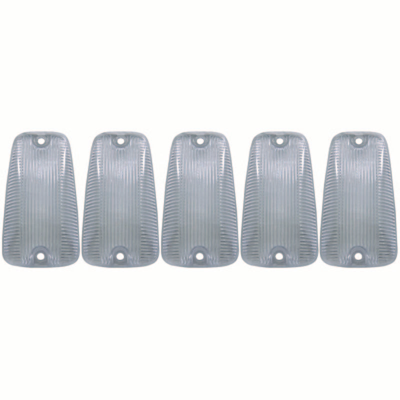 ANZO 1988-2000 Chevrolet Silverado 3500 LED Cab Roof Light Kit Clear 5pc Replac Lens and LED Bulbs - anz861084