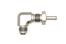 DeatschWerks 8AN Male Flare To 5/16in. Male Barb Bulkhead Adapter 90-Degree (Incl. Nut) - dw6-02-0713