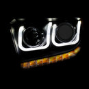 ANZO 2014-2016 Toyota Tundra Projector Headlights w/ U-Bar Black - anz111318
