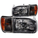 ANZO 1999-2004 Nissan Pathfinder Crystal Headlights Black - anz111051