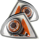 ANZO Corner Lights 1999-2001 BMW 3 Series E46 Euro Corner Lights Chrome w/ Amber Reflector - anz521027