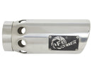 aFe Power Intercooled Tip Stainless Steel - Polished 4in In x 5in Out x 12in L Bolt-On - afe49T40501-P121