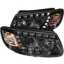 ANZO 2007-2007 Hyundai Santa Fe Projector Headlights w/ LED Black - anz111237