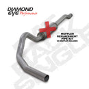 Diamond Eye KIT 4in CB MFLR RPLCMENT PIPE SGL AL: 03-07 FORD 6.0L F250/F350 - depK4338A-RP