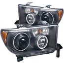 ANZO 2007-2013 Toyota Tundra Projector Headlights w/ Halo Black (CCFL) - anz111174