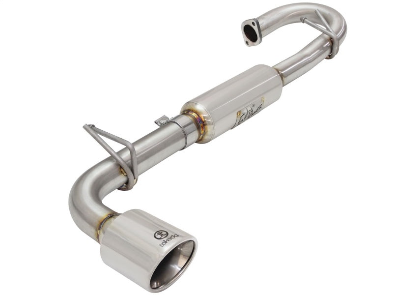 aFe 11-16 Scion TC L4-2.5L 304SS 2-1/4in to 2-1/2in Axle-Back Takeda Exhaust w/ Polished Tip - afe49-36025-P