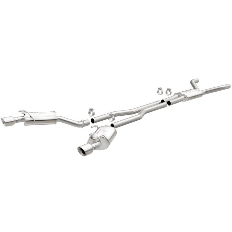 MagnaFlow Cat-Back Stainless Dual Split Rear Exit 4in Polished Tips 11-15 Chevy Camaro 3.6L V6 - mag15353