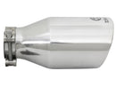 aFe Takeda 304 Stainless Steel Clamp-On Exhaust Tip 2.5in. Inlet / 4.5in. Outlet / 9in. L - Polished - afe49T25454-P09