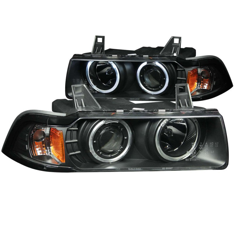 ANZO 1992-1998 BMW 3 Series E36 Projector Headlights w/ Halo Black (CCFL) G2 - anz121011