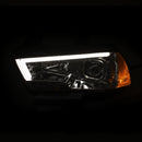 ANZO 11-14 Dodge Charger Projector Headlights w/ Plank Style Design Chrome w/ Amber - anz121525