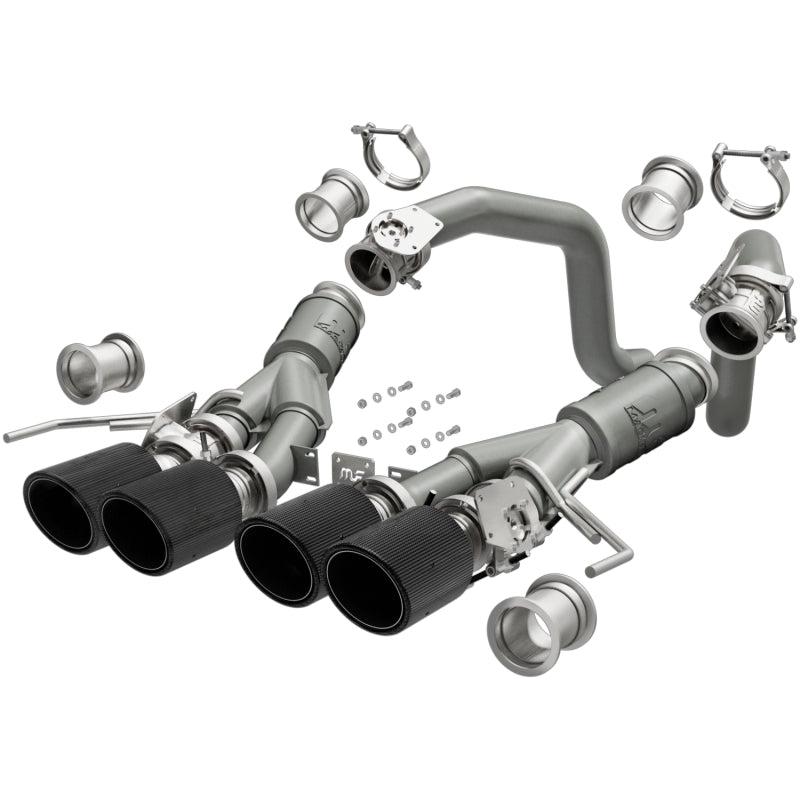MagnaFlow 14-19 Chevrolet Corvette V8 6.2L GAS Competition Axle Back w/Quad Black Tips 3in Dia - mag19381