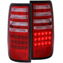 ANZO 1991-1997 Toyota Land Cruiser Fj LED Taillights Red/Clear - anz311095