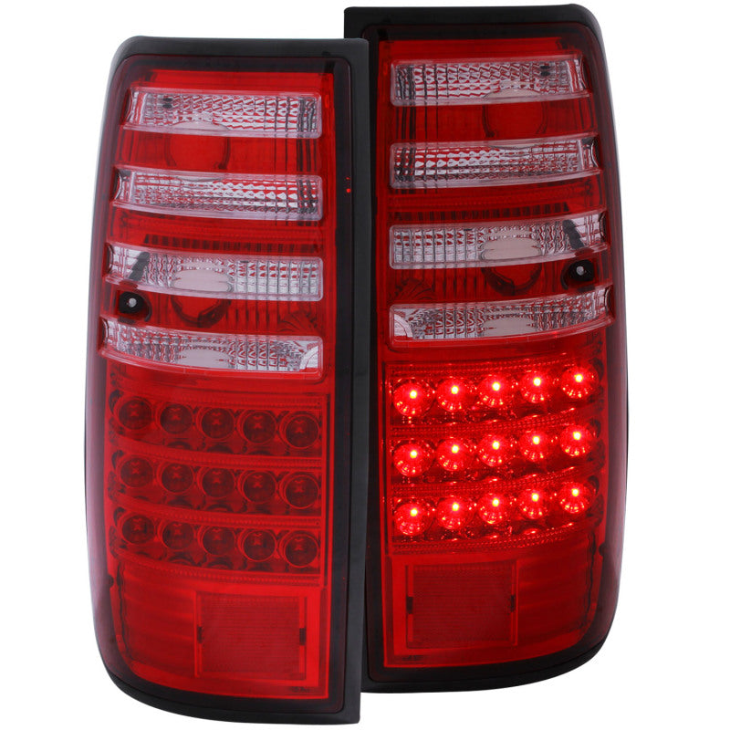 ANZO 1991-1997 Toyota Land Cruiser Fj LED Taillights Red/Clear - anz311095