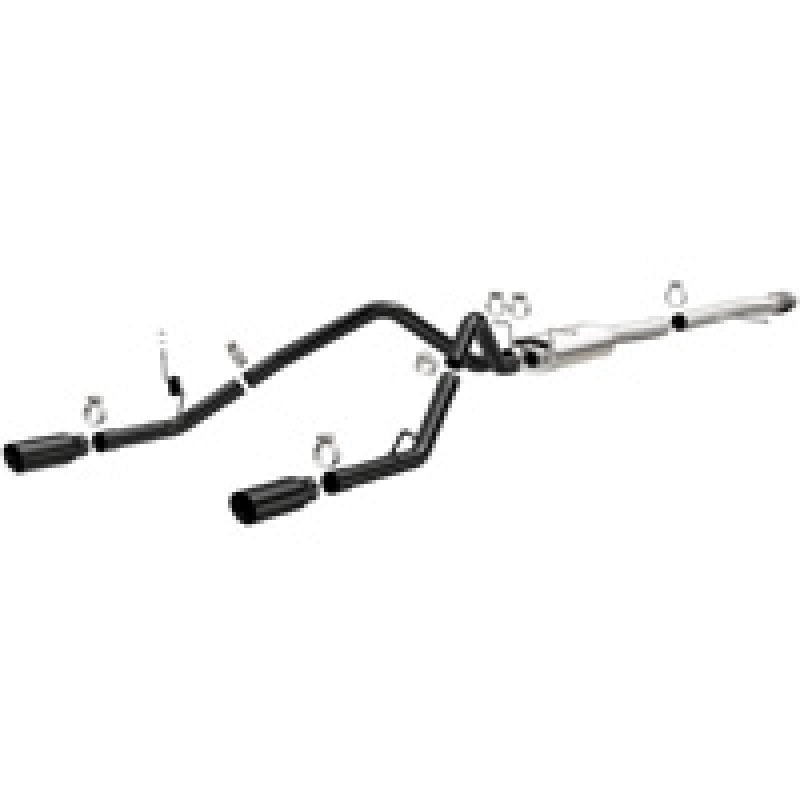 MagnaFlow SYS Cat-Back 4in Black Dual Split Rear Tips 14-15 Chevy Silverado/GMC Sierra 4.3L-5.3L - mag15361
