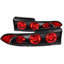 ANZO 1995-1999 Mitsubishi Eclipse Taillights Black - anz221084