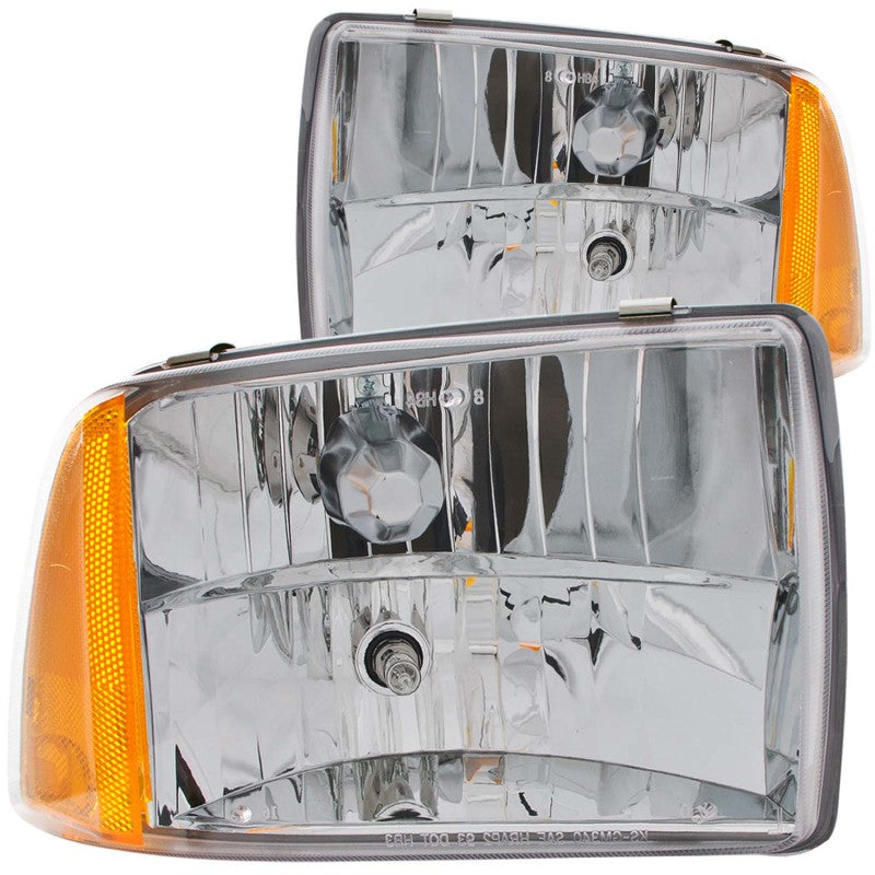ANZO 1995-1997 Chevrolet Blazer Crystal Headlights Chrome 1pc - anz111078
