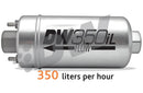 DeatschWerks 350 LPH DW350iL In-Line External Fuel Pump w/ Mounting Brackets - dw9-350