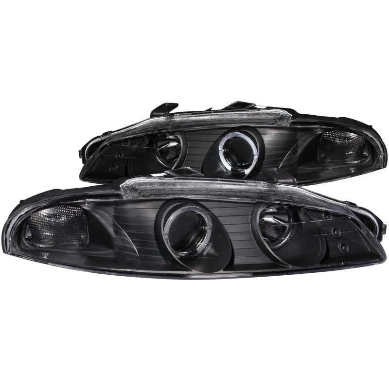 ANZO 1997-1999 Mitsubishi Eclipse Projector Headlights w/ Halo Black G2 - anz121377