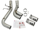 aFe Victory Series 4in 409-SS DPF-Back Exhaust w/ Dual Polished Tips 2017 GM Duramax V8-6.6L(td) L5P - afe49-44089-P