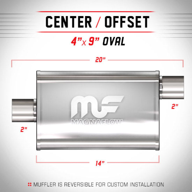 MagnaFlow Muffler Mag SS 14X4X9 2 O/C - mag11224