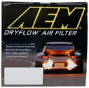 AEM 2-3/4in x 6-7/8in Oval DryFlow Air Filter - aem21-2128DK