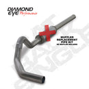 Diamond Eye KIT 4in CB MFLR RPLCMENT PIPE SGL SS: 2004.5-2007.5 DODGE CUMMINS 600 - depK4234S-RP