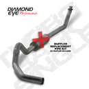 Diamond Eye KIT 4in TB MFLR RPLCMENT PIPE SGL SS: 94-02 DODGE CUMMINS 5.9L - depK4212S-RP