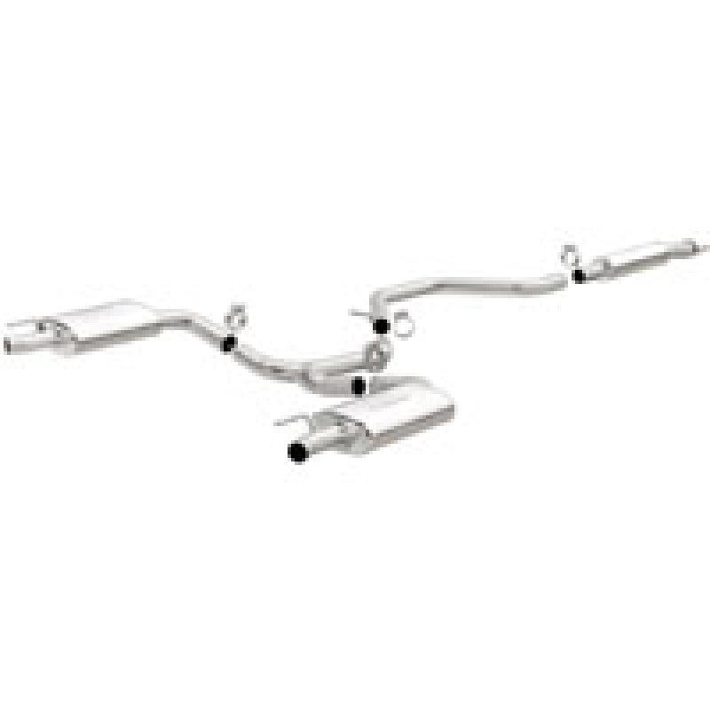 MagnaFlow Cat-Back SS 2.25/2.5in Dual Split Rear Exit Polished 3in Tip 2015 Chev Impala 3.6L V6 - mag19023