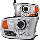 ANZO 2009-2016 Dodge Ram 1500 Projector Headlights w/ Halo Chrome (CCFL) - anz111160