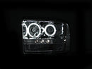 ANZO 2005-2007 Ford Excursion Projector Headlights w/ Halo Chrome w/ LED Strip (CCFL) 1pc - anz111118