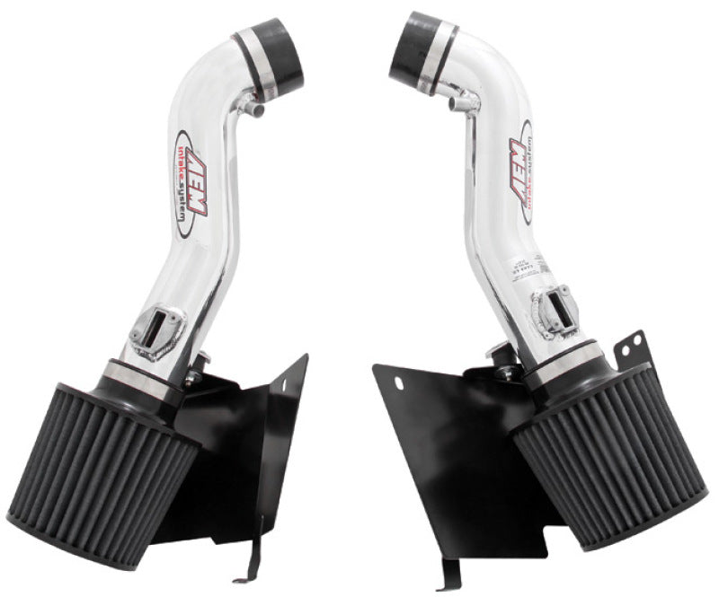 AEM 07 350z Polished Dual Inlet Cold Air Intakes w/ Heat Sheilds - aem21-677P