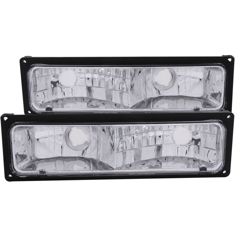 ANZO 1988-1998 Chevrolet C1500 Euro Parking Lights Black - anz511033