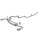 MagnaFlow 10-12 Mazda 3 L4 2.5L Hatchback Split Rear Exit Stainless Cat Back Performance Exhaust - mag15146