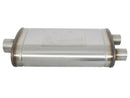 aFe MACHForce XP SS Muffler 3in Center Inlet / 2.5in Dual Outlets 22in L x 11in W x 6in H Body - afe49M00014